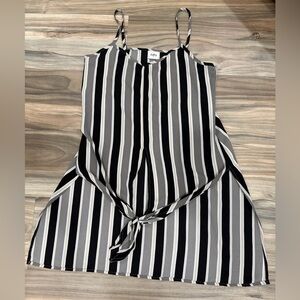 Daytrip Black and White Striped Camisole